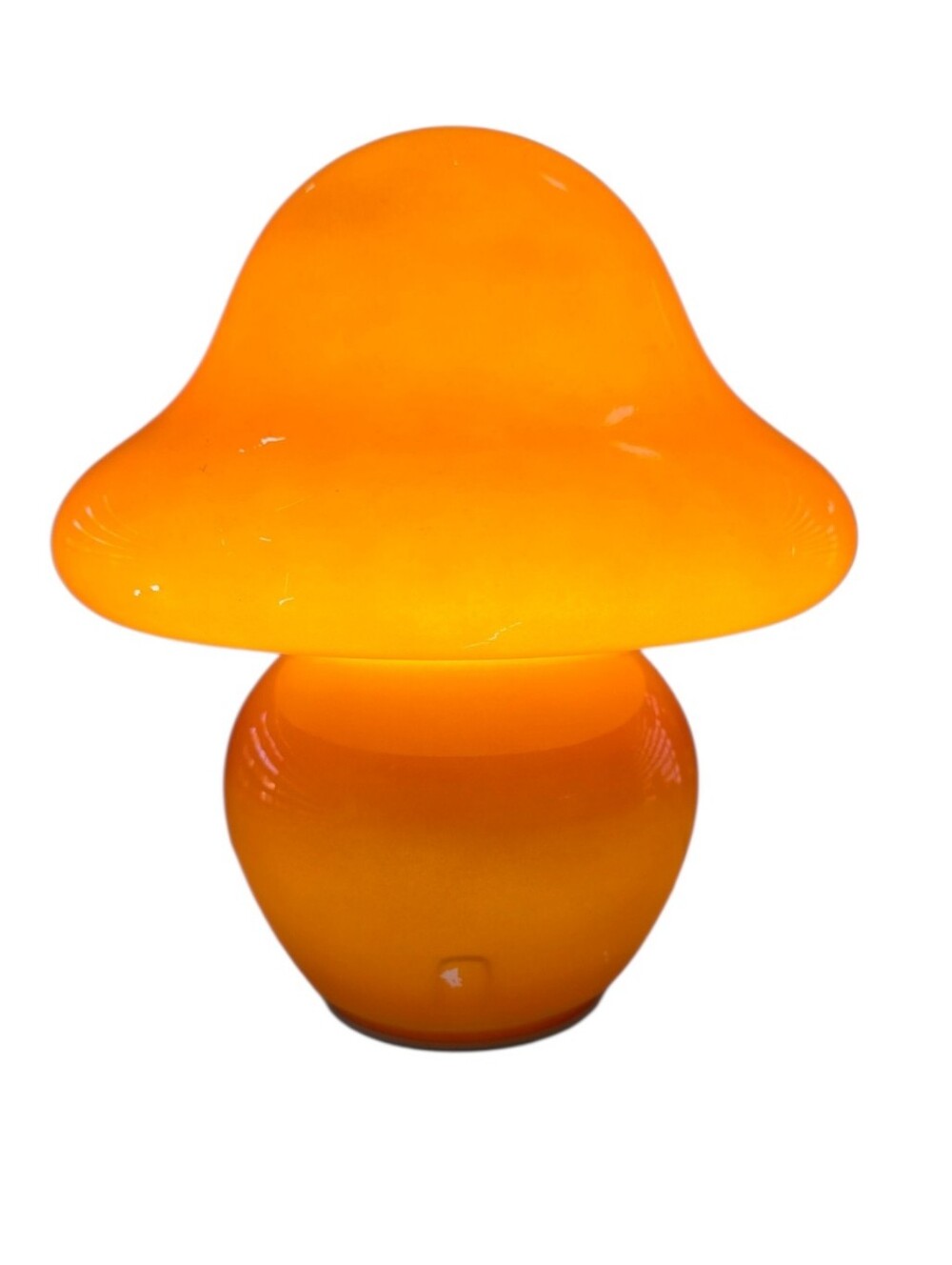 Orange Mushroom Lamp Retro Space Age Accent Light - Picture 2 of 9